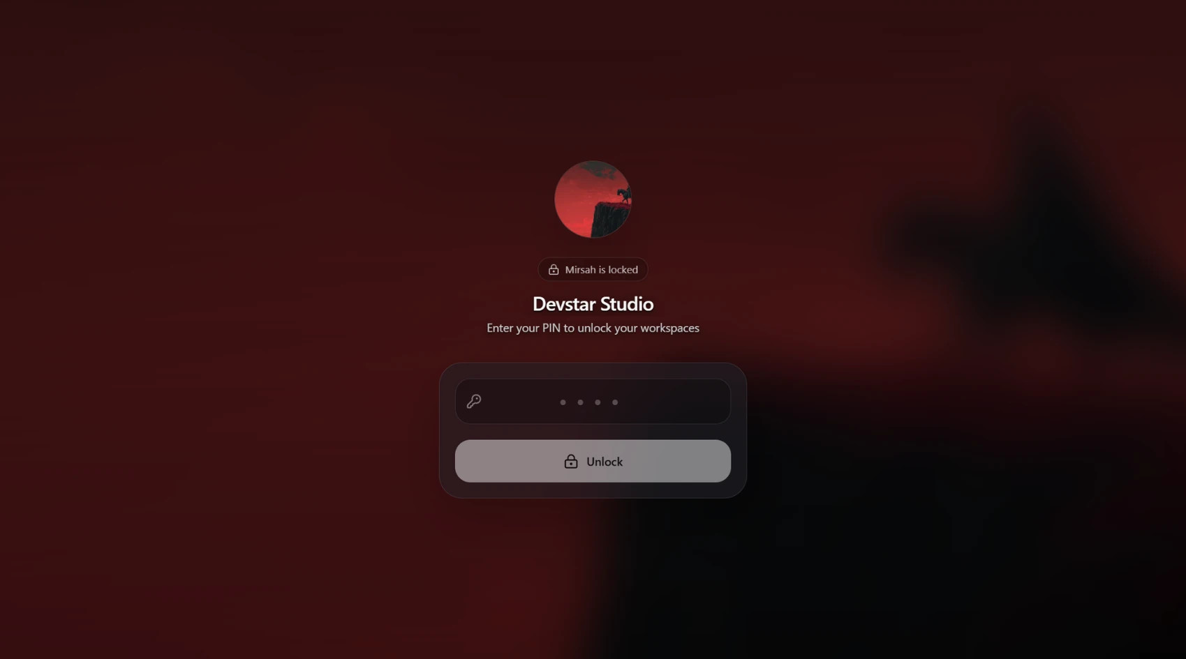Mirsah Privacy Lock PIN screen